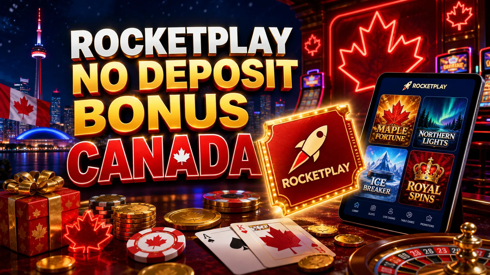 RocketPlay No Deposit Bonus Canada content banner