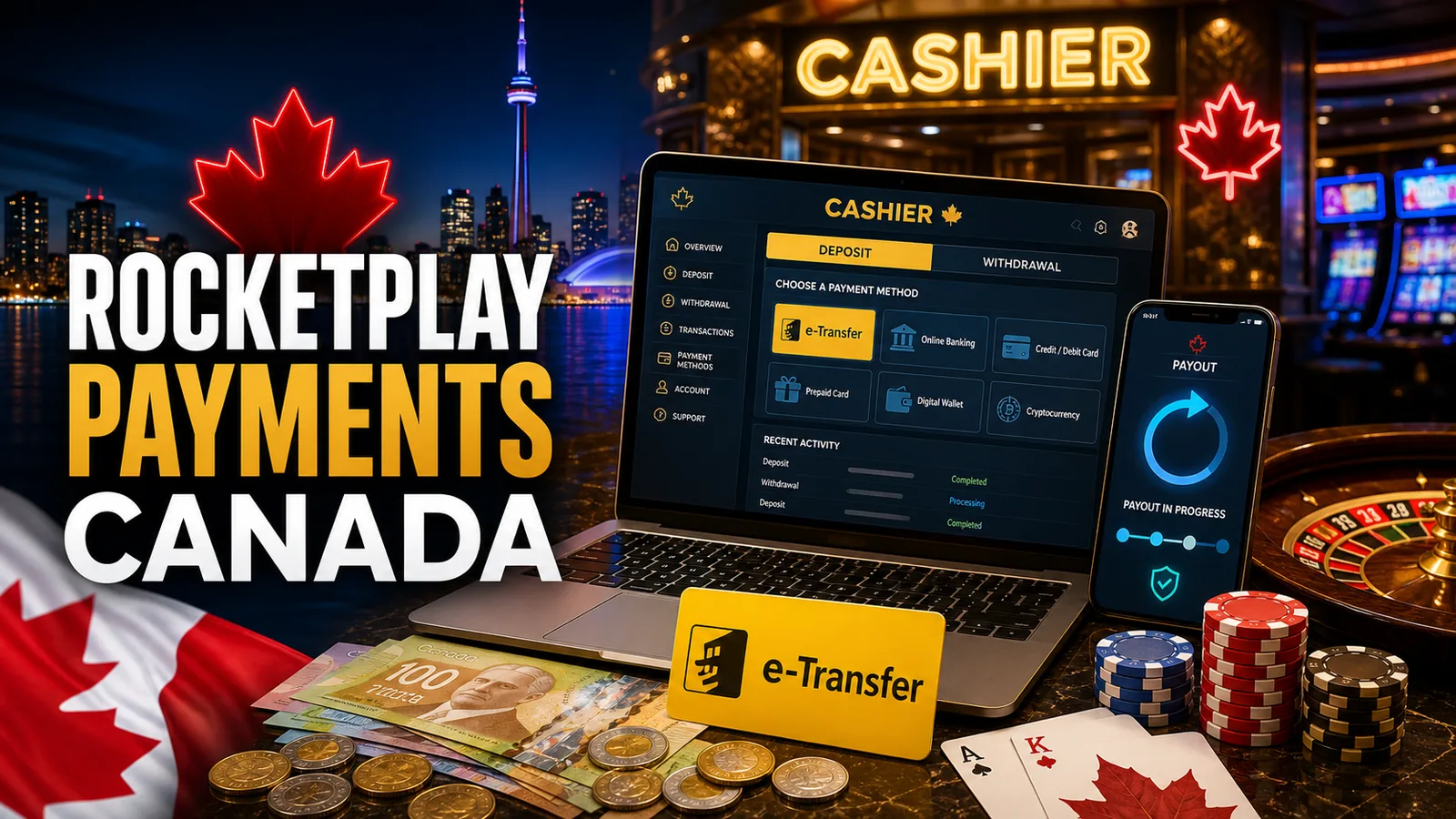 RocketPlay Casino Payments Canada content banner
