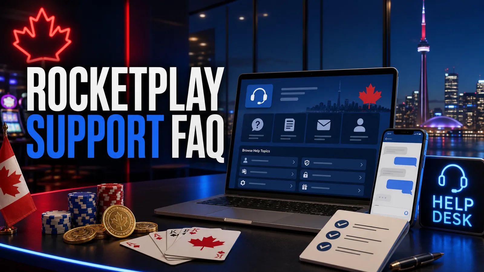 RocketPlay Support and Complaints FAQ content banner